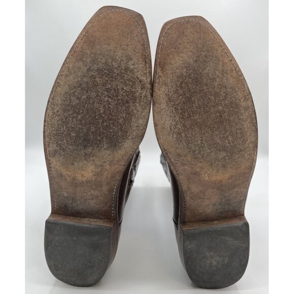 LUCCHESE CLASSICS WHISKEY BURNISHED FLORENCE BUFFALO ROPER COWBOY BOOTS MENS 13 main image 9